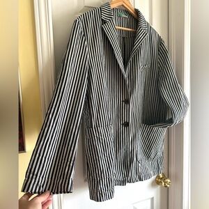 Benetton cotton striped blazer / jacket